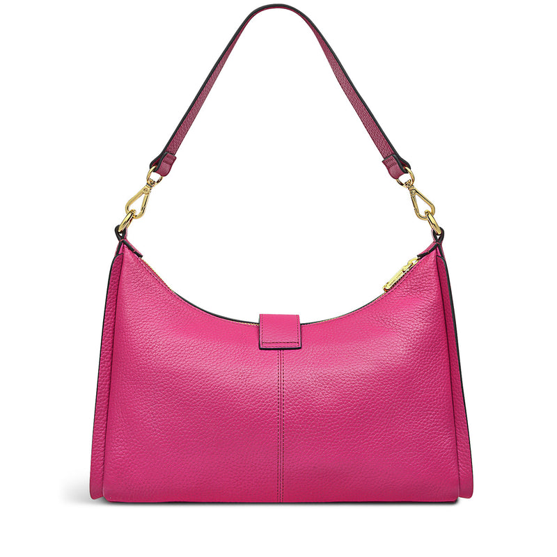 Sloane St Medium Ziptop Shoulder - Cerise