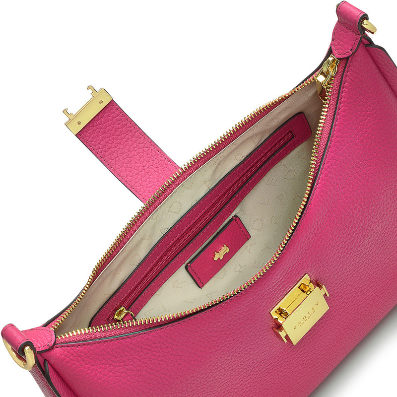 Sloane St Medium Ziptop Shoulder - Cerise