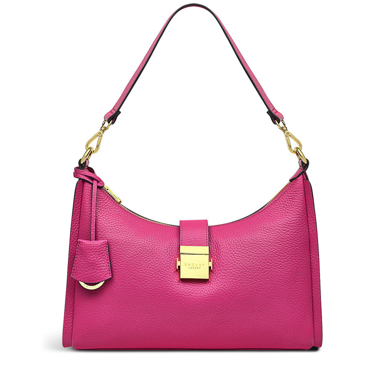 Sloane St Medium Ziptop Shoulder - Cerise