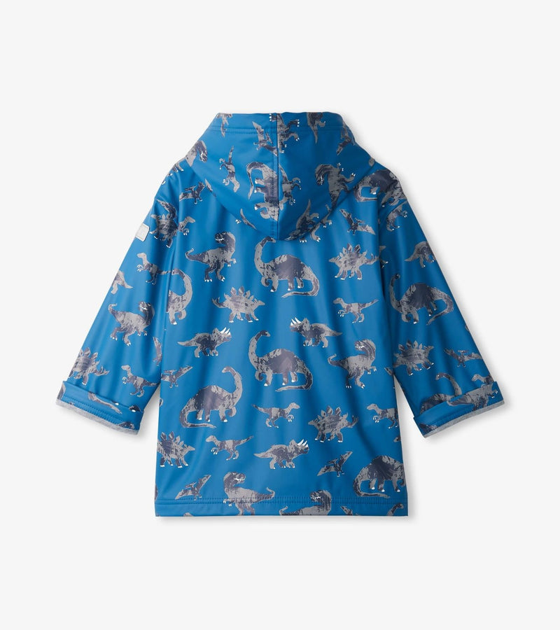 Broken Dino Stamp Rain Jacket - Classic Blue