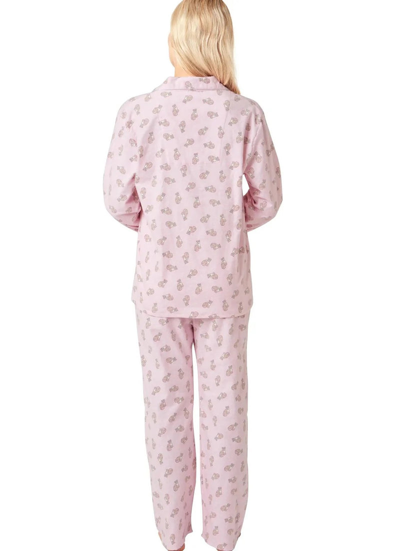 Cute Cheetah Wincey Pyjama - Pink