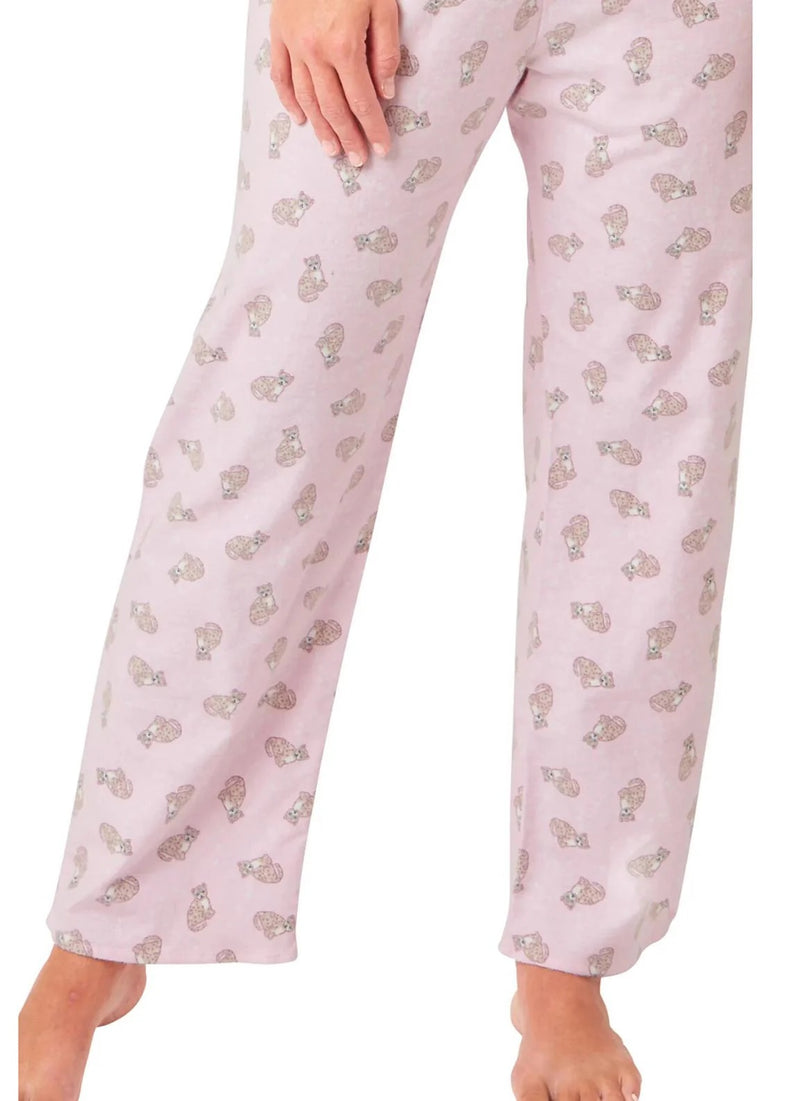 Cute Cheetah Wincey Pyjama - Pink