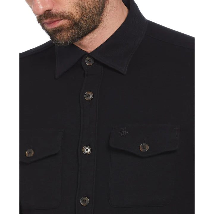 Long Sleeve Overshirt - True Black