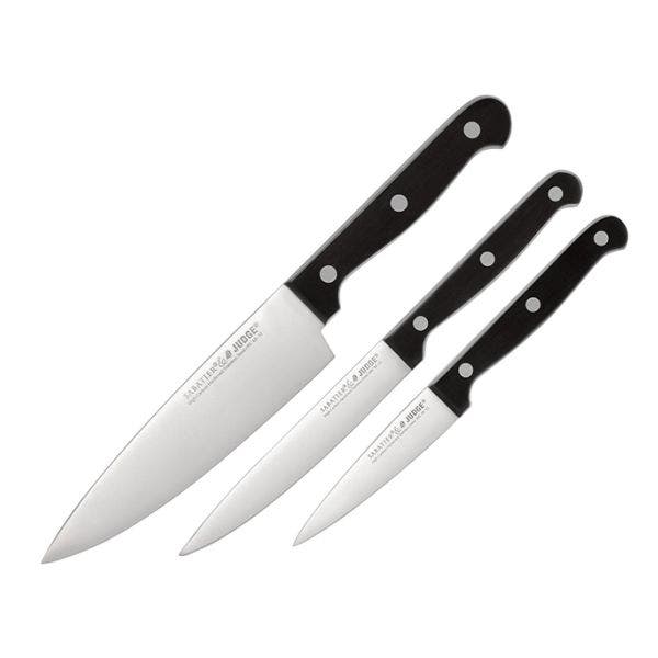 Sabatier IV 3 Piece Knife Block Set - Black