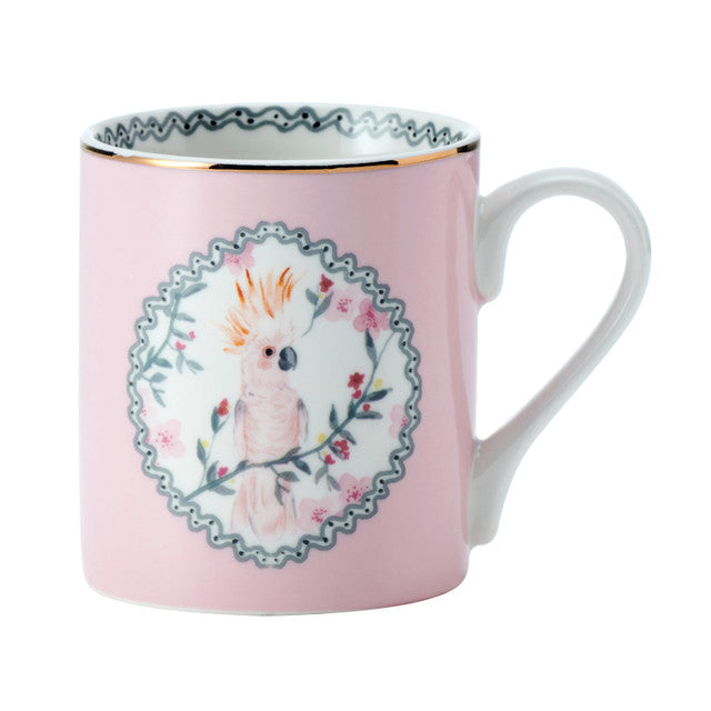 Cockatoo Straight-Sided Porcelain Mug 280ml