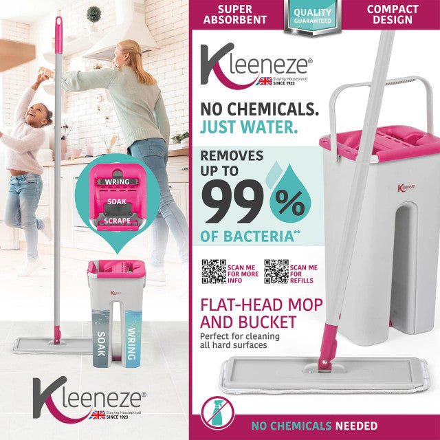 Kleeneze No Chemical FlatHead Mop and Bucket