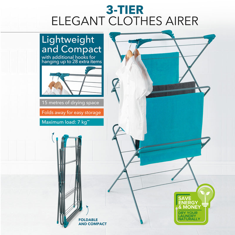 Beldray 3 Tier Elegant Clothes Airer