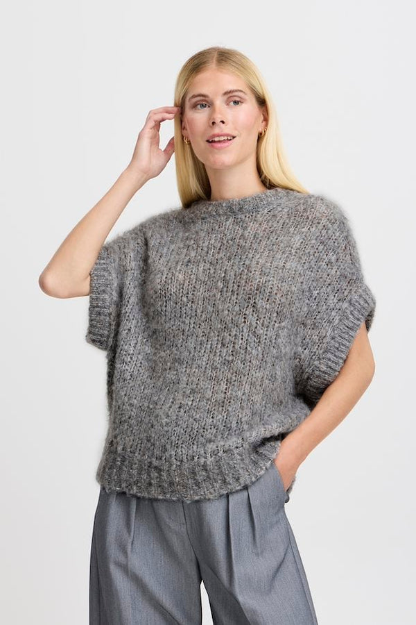 Metta Sleeveless Jumper - Grey Melange