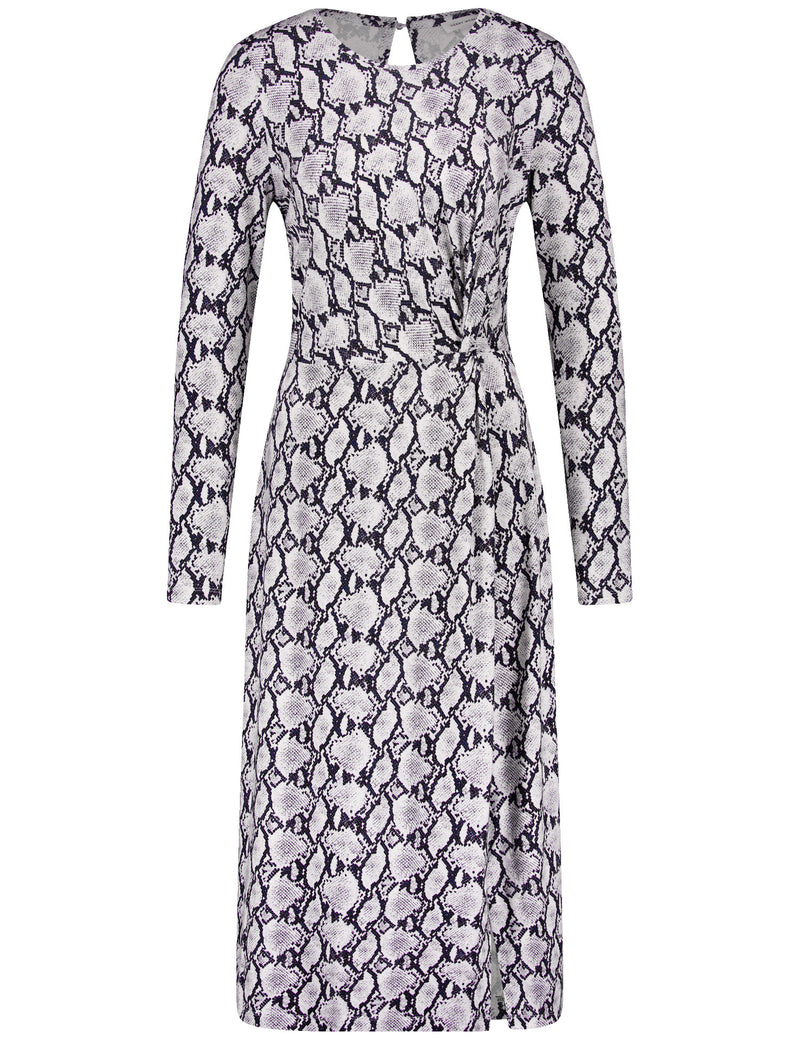 Animal Attention Dress - Beige/snake Print