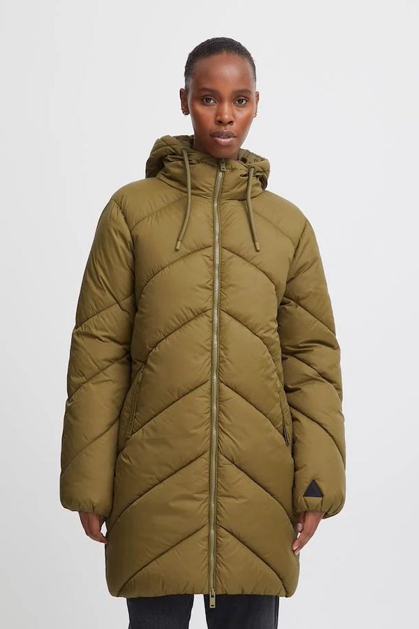 Bomina 6 Long Padded Jacket - Military Olive