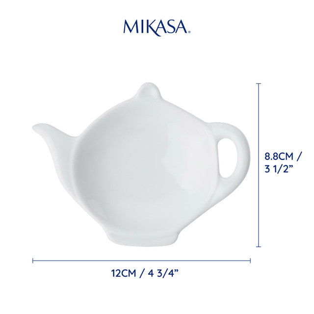 Chalk Porcelain Teabag Tidy 12cm - White