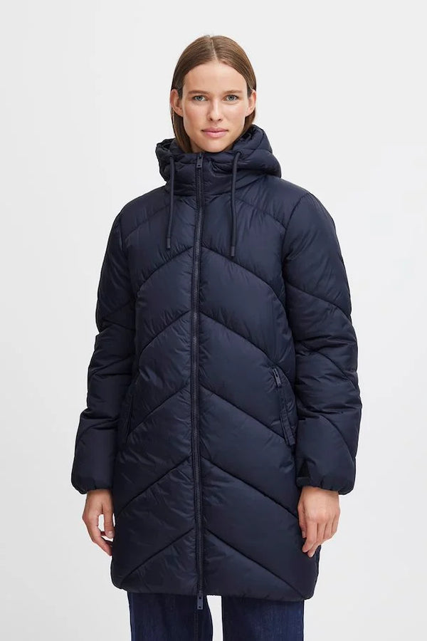 Bomina 6 Long Padded Jacket - Navy Blazer