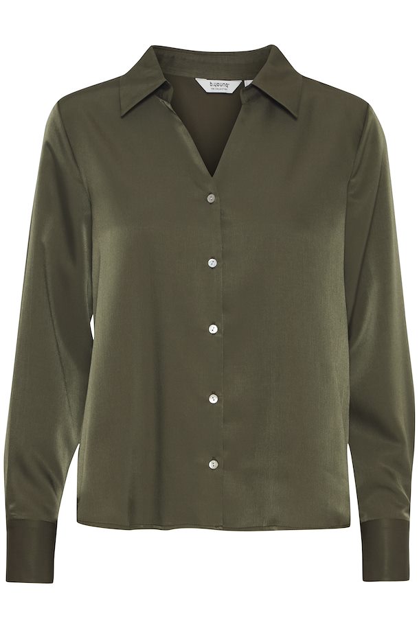 Dolora Plain Shirt - Olive Night