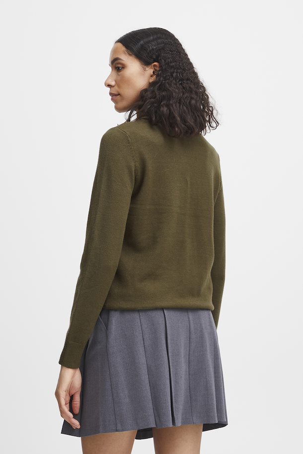 Manina Roll Neck Jumper - Olive Night