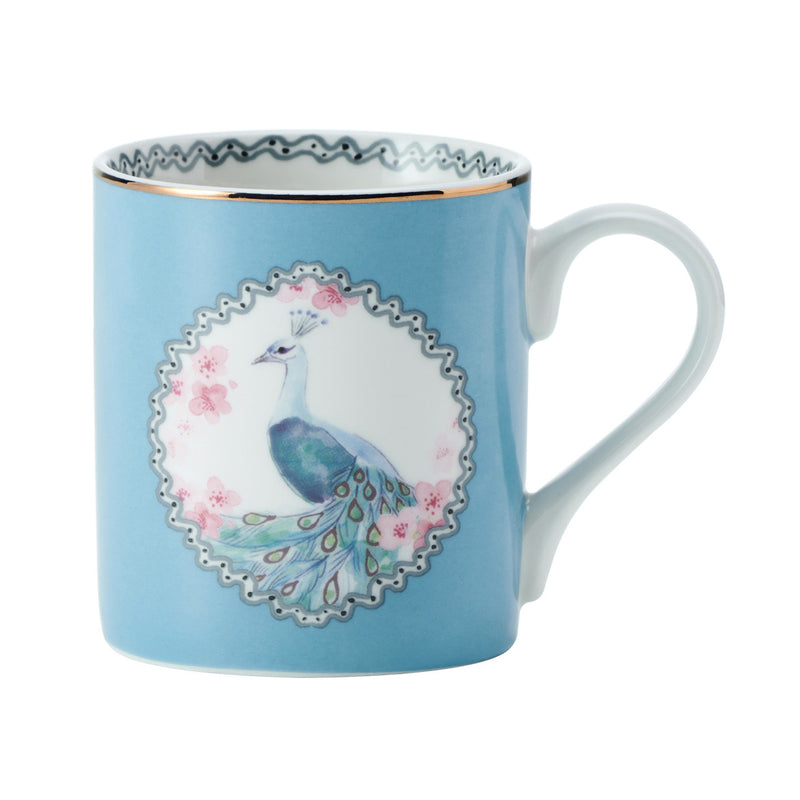 Peacock Straight-Sided Porcelain Mug 280ml