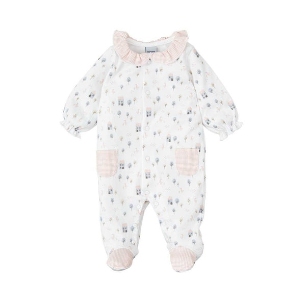 Unisex Cotton Knitted Babygrow - Dusty Rose