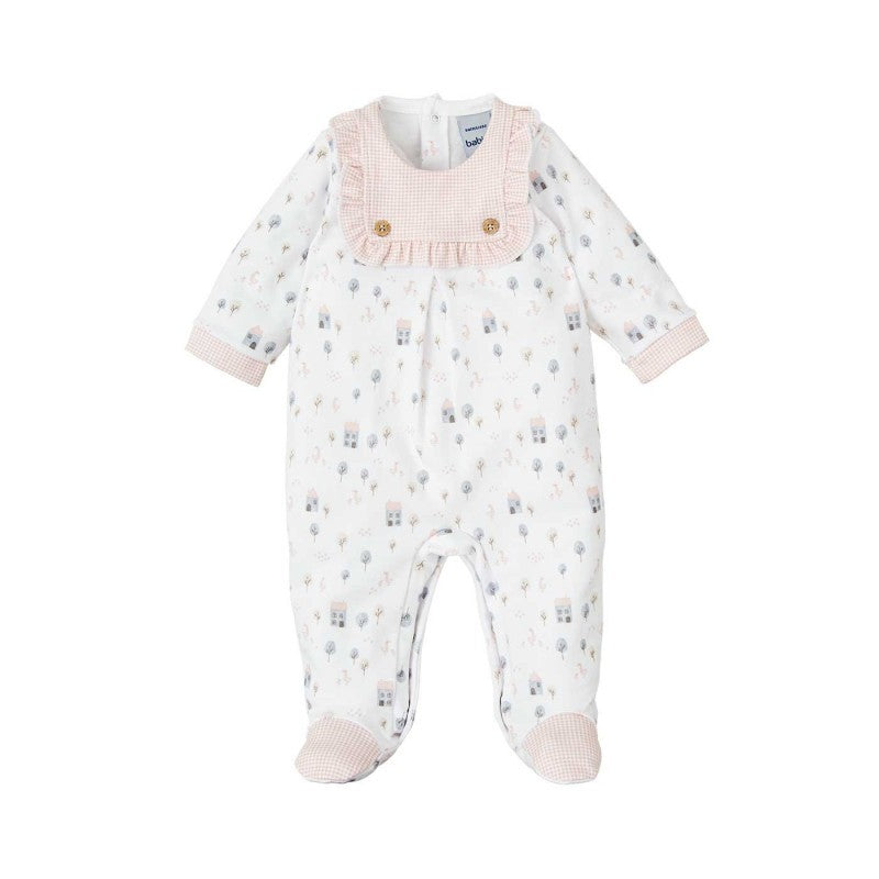 Unisex Cotton Knitted Babygrow - Dusty Rose