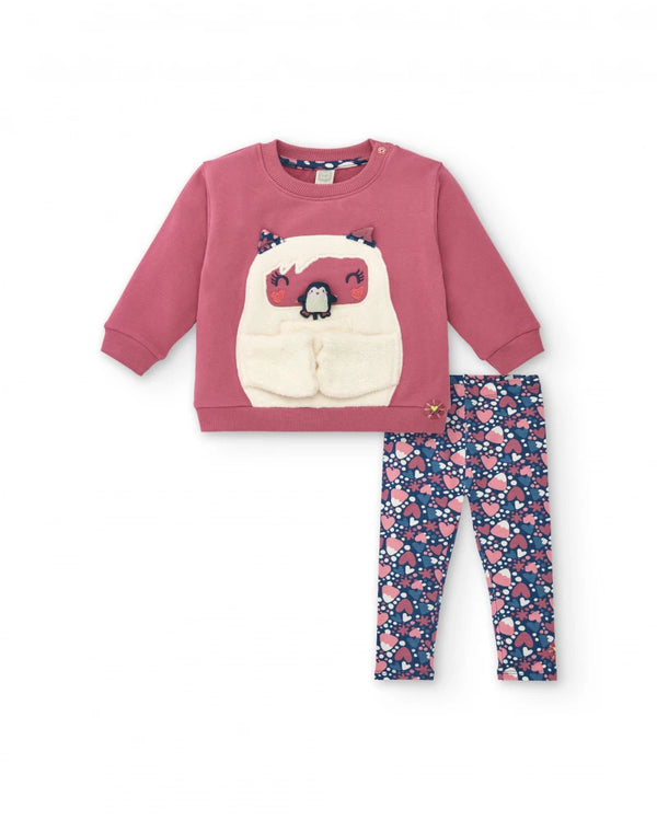 Freezy Sweatshirt And Leggings - Pink