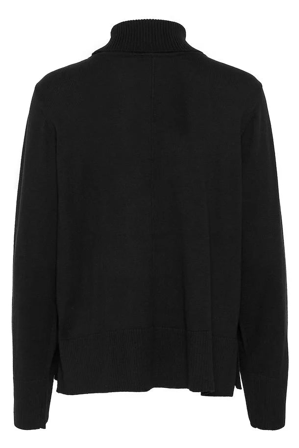 Anva Roll Neck Jumper - Pitch Black