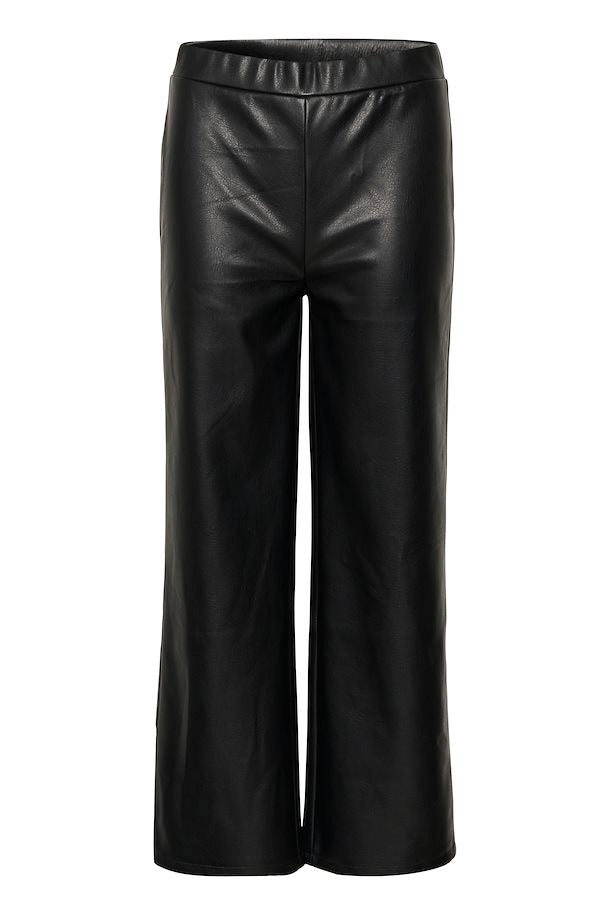 Ariana 7/8 Len Leatherette Trouser - Pitch Black