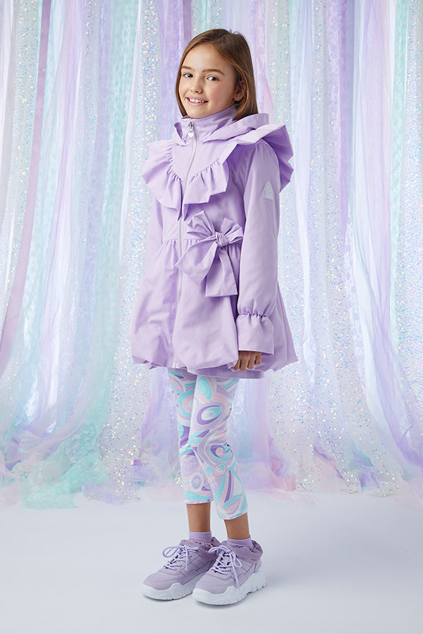 Natalie Solid Bow Jacket - Lilac