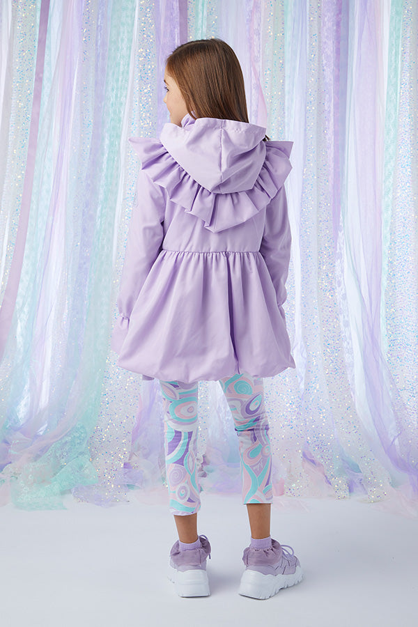 Natalie Solid Bow Jacket - Lilac