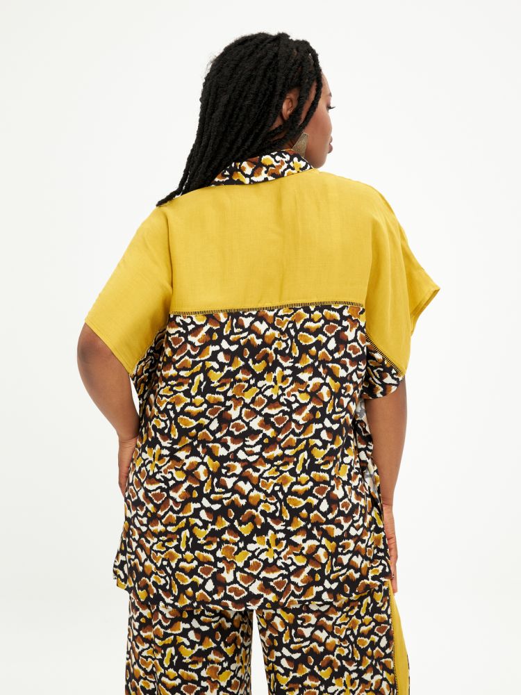 MAT MUSARD PRINT SHIRT - Mustard