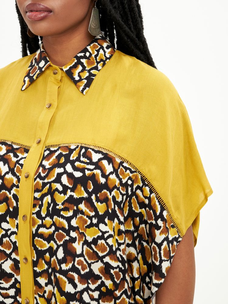 MAT MUSARD PRINT SHIRT - Mustard