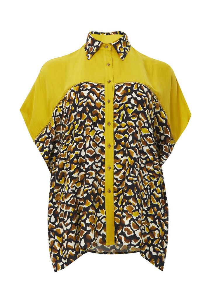 MAT MUSARD PRINT SHIRT - Mustard