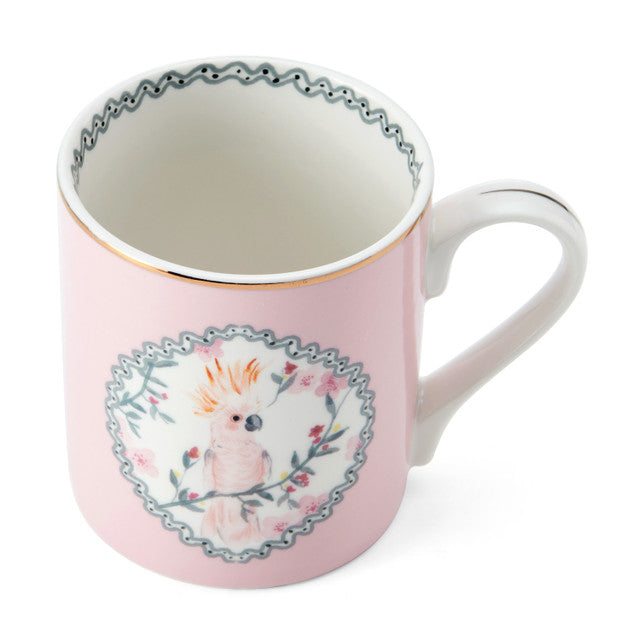 Cockatoo Straight-Sided Porcelain Mug 280ml