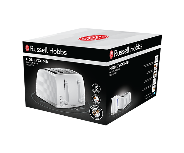 Honeycomb 4-Slice Toaster - White