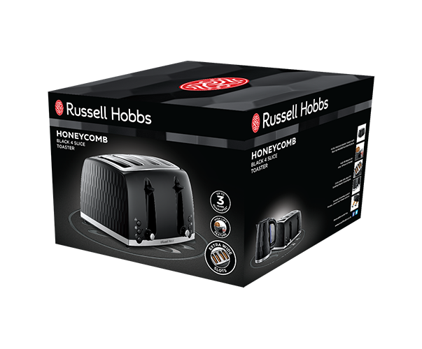 Honeycomb 4-Slice Toaster - Black