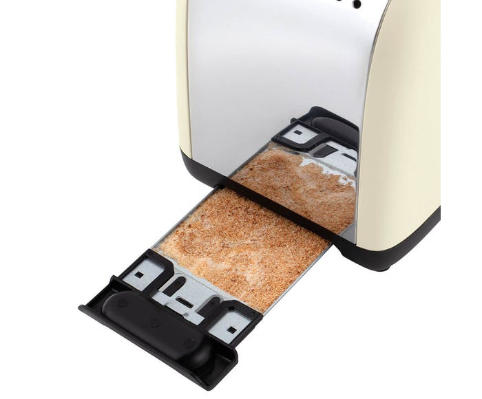 Stainless Steel Toaster 2 Slice - Cream