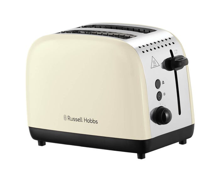 Stainless Steel Toaster 2 Slice - Cream