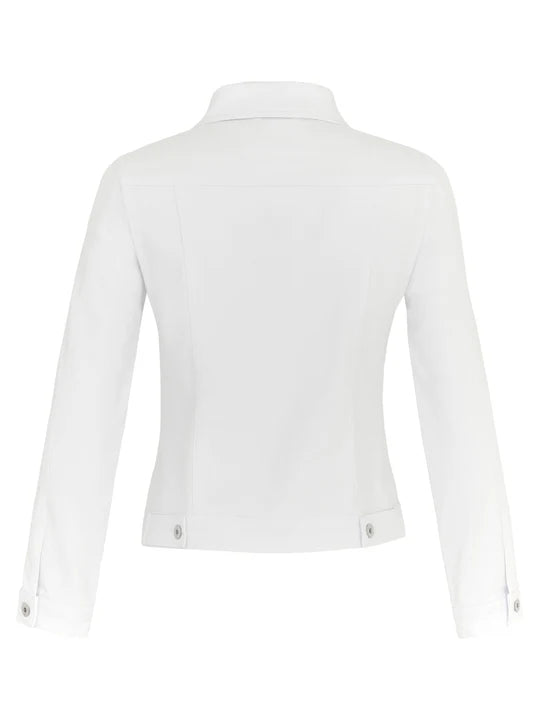 Rhinestone Sleeves Jacket - White