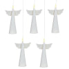 Set of 5 15cm White Floating Angels