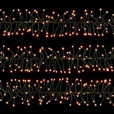 288 Warm White LED Green Ultra Bright Garland