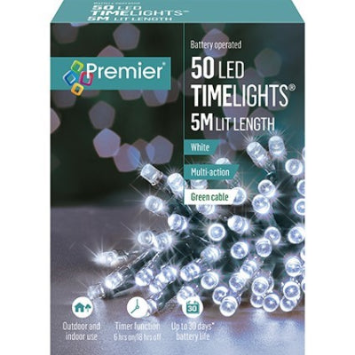 50 LED Battery Operated - White