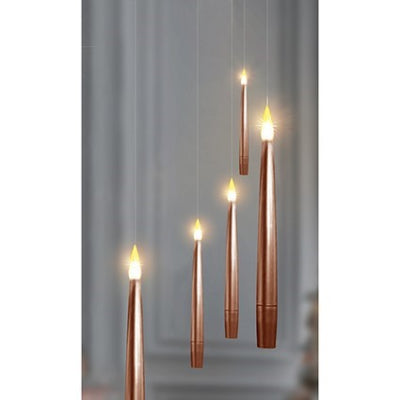 5 Piece Floating Candle Set - Rose Gold