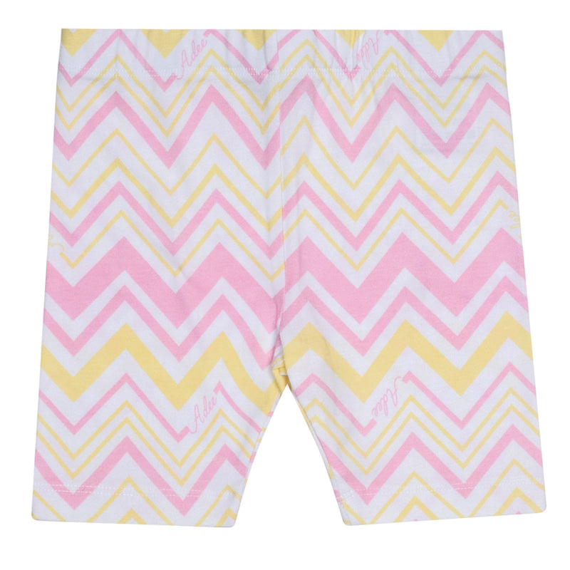 Loraine Chevron Cycling Short Set - Pink Fairy