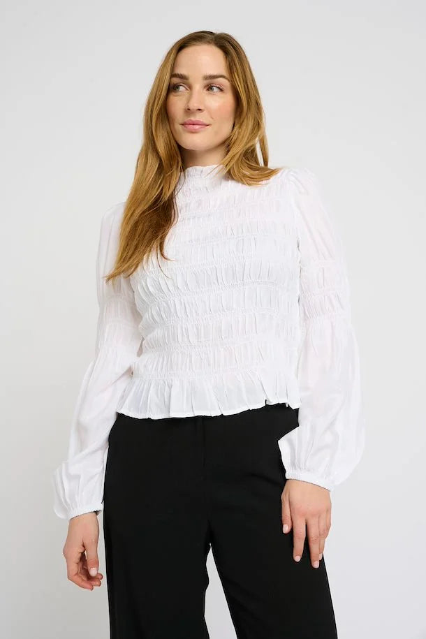 Henva Ruffle Blouse - Snow White