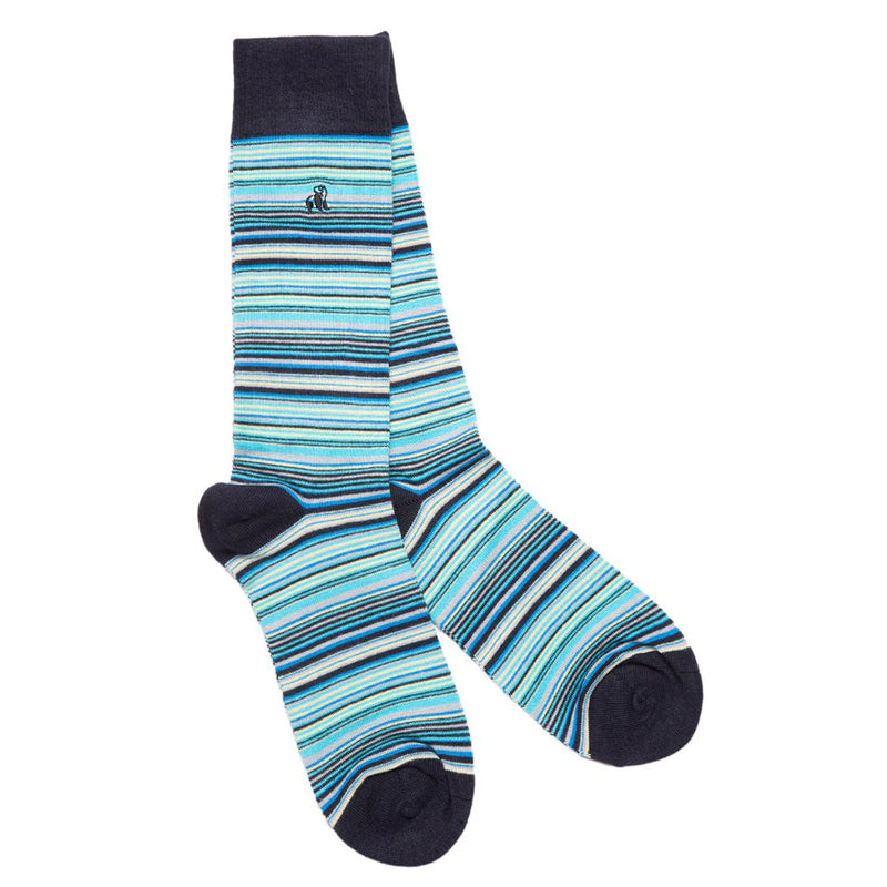 Striped Socks - Navy/blue