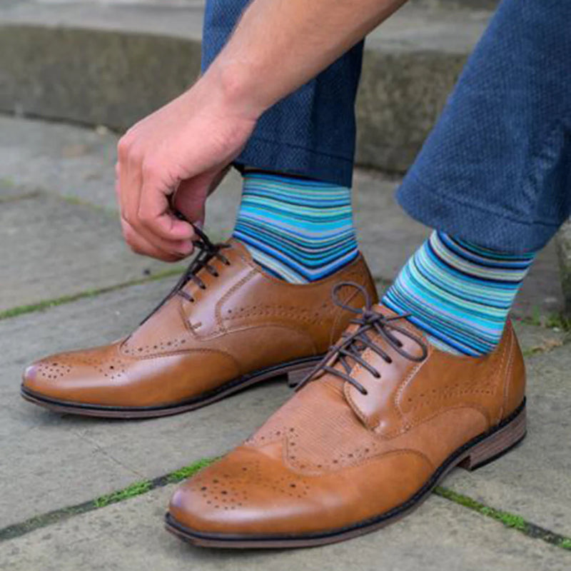 Striped Socks - Navy/blue