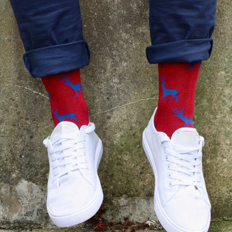 Stag Socks - Red