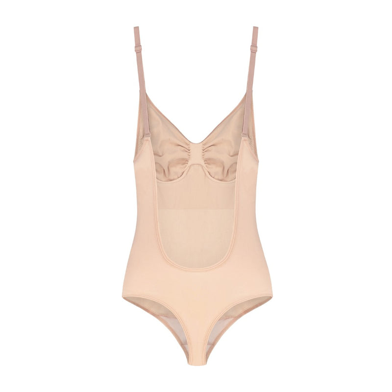 Soft Touch Seamless Bodysuit - Beige