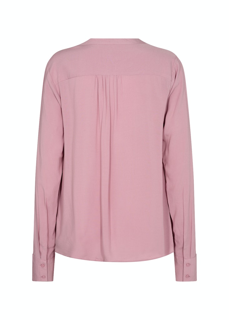 Radia 150 Split Neck Blouse - Shadow Rose