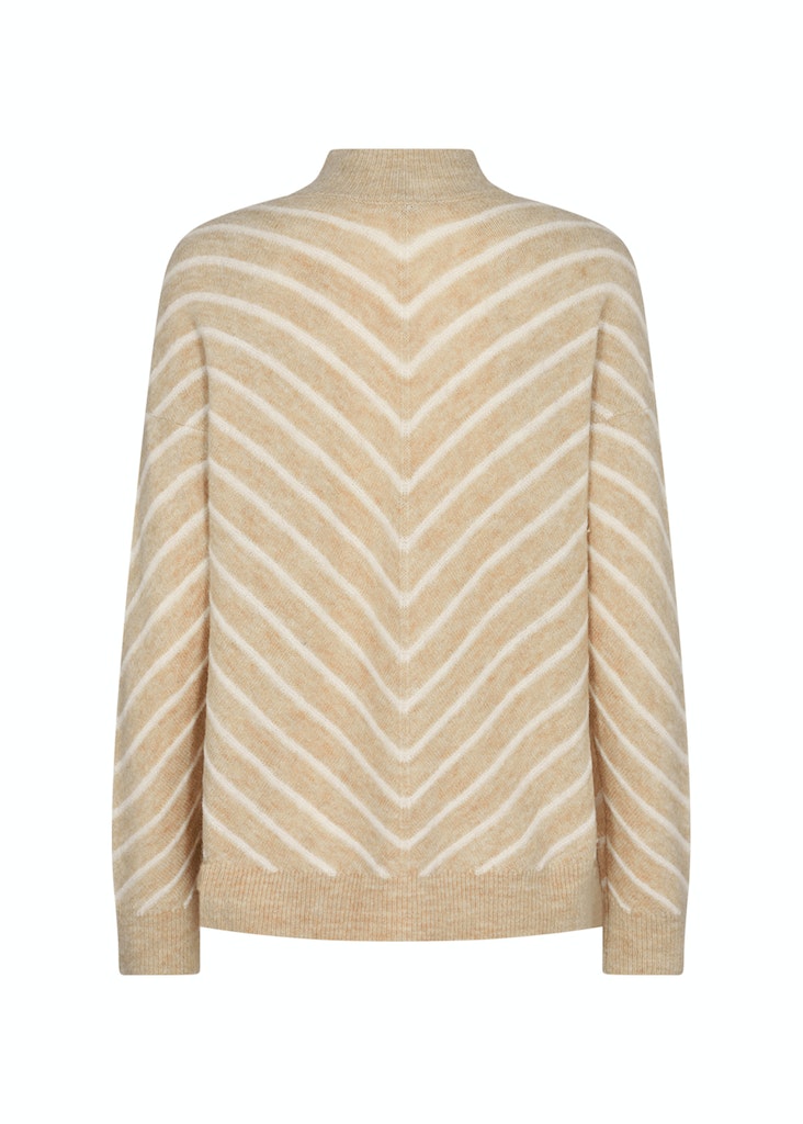 Nessie 53 High Neck Jumper - Sand Melange