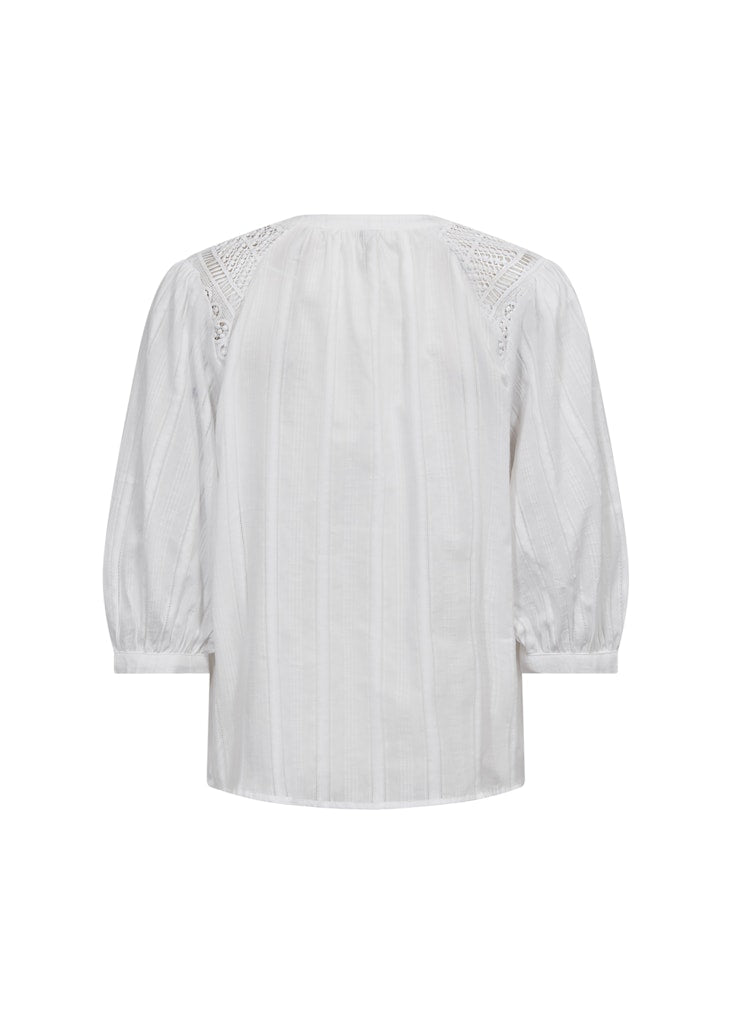 Edona Splitneck Shirt - White