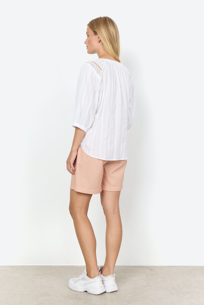 Edona Splitneck Shirt - White