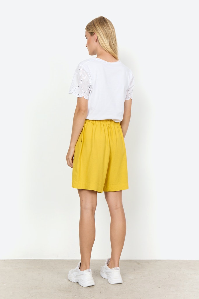 Ina Linen Mix Loose Shorts - Golden Yellow